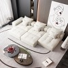 6 PCS Modern Oversized Modular Sofa, DIY Layout Sofa with Ottoman and Armrest, Tufted Sofa with Chenille Fabric Pillows-Baofuwish - 2 of 4