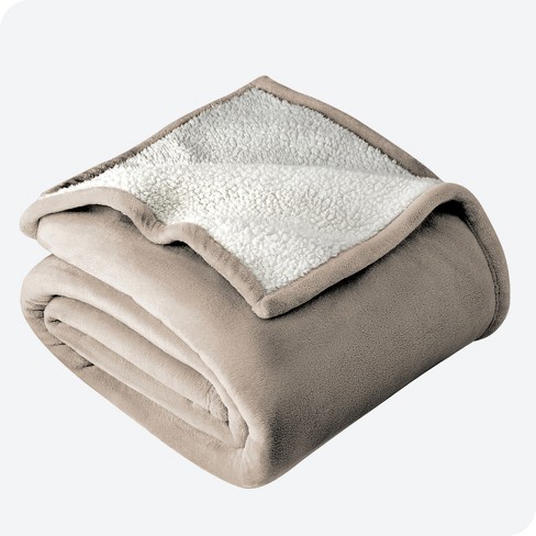 Taupe best sale fleece blanket