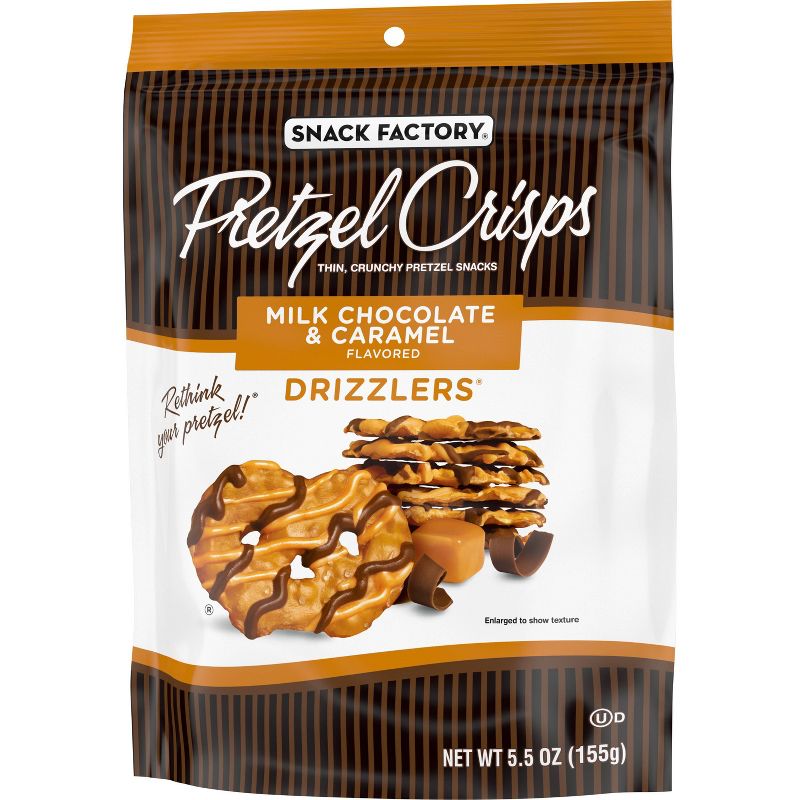 Snack Factory Pretzel Crisps Drizzlers Milk Chocolate &#38; Caramel Drizzled Pretzels - 5.5oz, 4 of 5