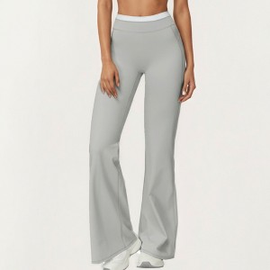 Anna-Kaci Active Women's High Waist Flare Leg Active Pants with Wide Supportive Waistband and Smooth Streamlined Silhouette - 1 of 4