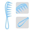 Unique Bargains Anti Static Hair Comb Wide Tooth for Thick Curly Hair Hair Care Detangling Comb For Wet and Dry 3 Pcs - image 3 of 4