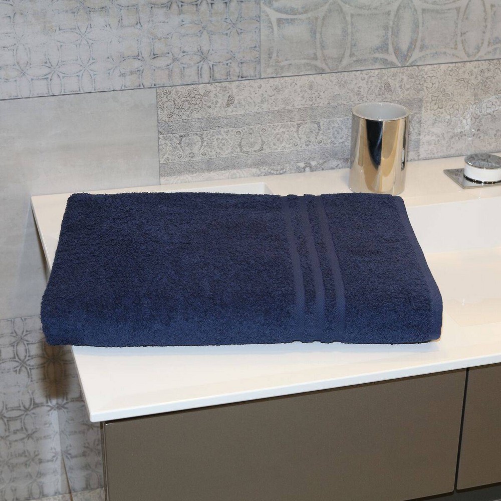 Photos - Towel Denzi Turkish  Bath Sheet Twilight Blue - Linum Home Textiles