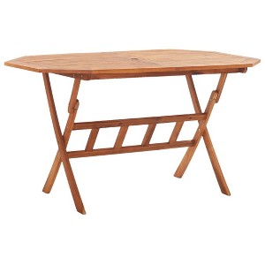vidaXL Garden Table Natural Wood Solid Acacia Wood Medium Foldable - 1 of 4
