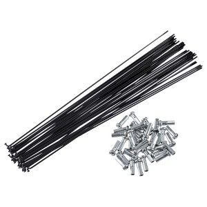 Unique Bargains Bicycle Steel Spokes 14G Bike Spoke with Nipples for Most Bicycle Black 36 Pcs - 1 of 4