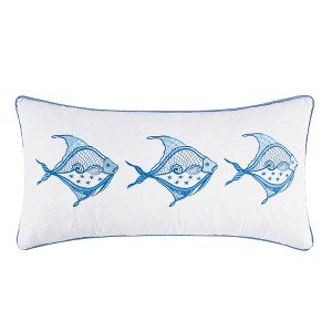 Batik Ocean Fish Pillow 12x24 - Levtex Home - 1 of 3