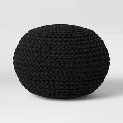 Cloverly Chunky Knit Pouf Threshold Target