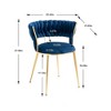 Set of 2 Modern Velvet Upholstered Accent Chair with Tufted Backrest-ModernLuxe - 3 of 4