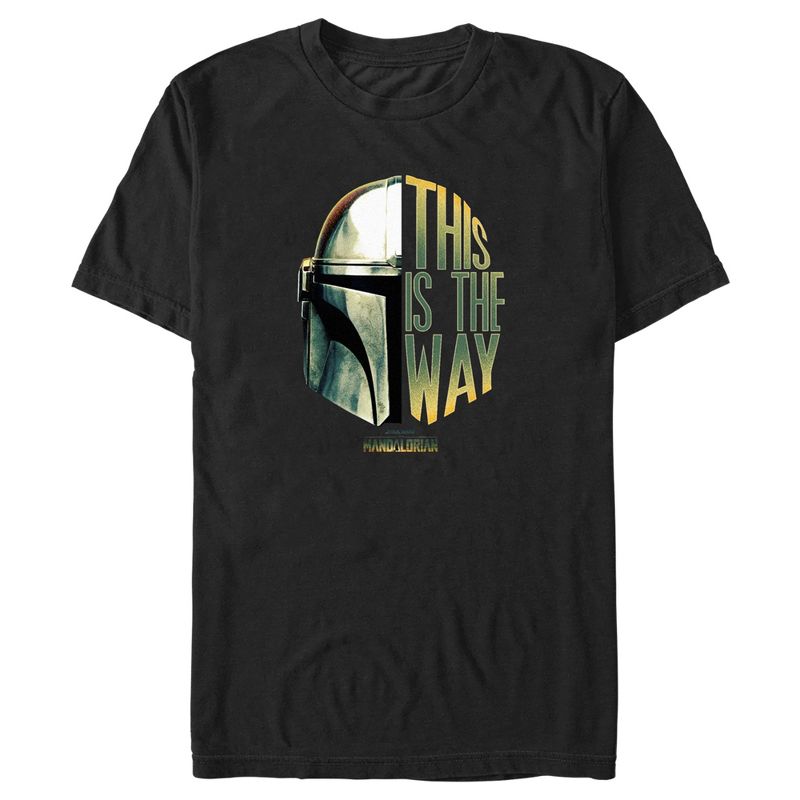 Men's Star Wars: The Mandalorian This is the Way Helmet Logo T-Shirt, 1 of 6