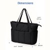 Generic Puffer Travel Tote Bag Work with Laptop Compartment, Lightweight Quilted Puffy Tote Bags - 3 of 4