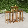 vidaXL Solid Acacia Wood Patio Dining Set - 3 Piece Outdoor Furniture with Sturdy Tabletop and Comfortable Seating - 2 of 4