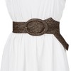 Allegra K Women's Woven Decor Adjustable Wide Dress Waist Belts 58-84cm/22.83-33.07" - 4 of 4