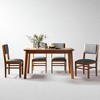 5-Piece Rectangular Dining Table Set with Solid Wood Legs, Kitchen Table and 4 Upholstered Chairs, Space-Saving Furniture for Dining Room or Kitchen - 2 of 4