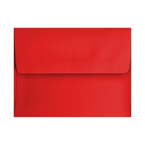 Paper Frenzy A2 Invitation Envelopes Square Flap (4 3/8 x 5 3/4) for Invitations, Notecards, DIY, 100 Pack, Holiday Red
