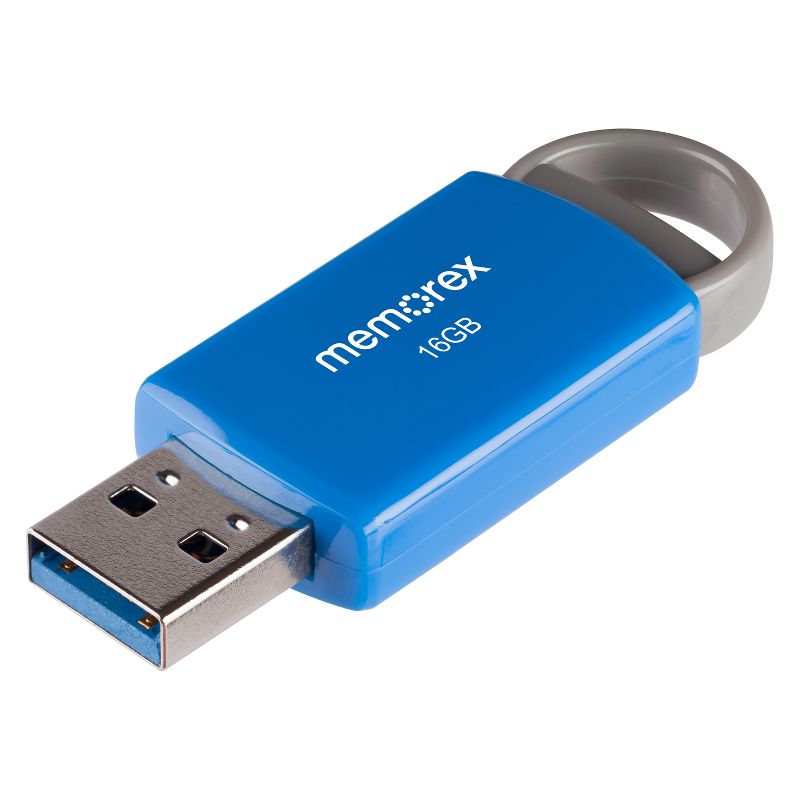Memorex 16GB Flash Drive USB 2.0 - Blue (32020001621), 4 of 8