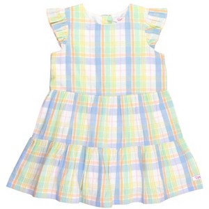 RuffleButts Toddler Flutter Sleeve Tiered Dress - 1 of 4