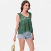 Anna-Kaci Women's Crochet Sleeveless Tank Top with Floral Open Knit Pattern and Scalloped Hem Detail - 3 of 4