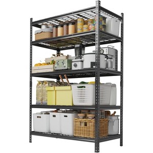 Coucheta Garage Shelving 2200 LBS Extremely Sturdy, Adjustable Metal Shelving, Heavy Duty 5 Tier Storage Shelves - 1 of 4