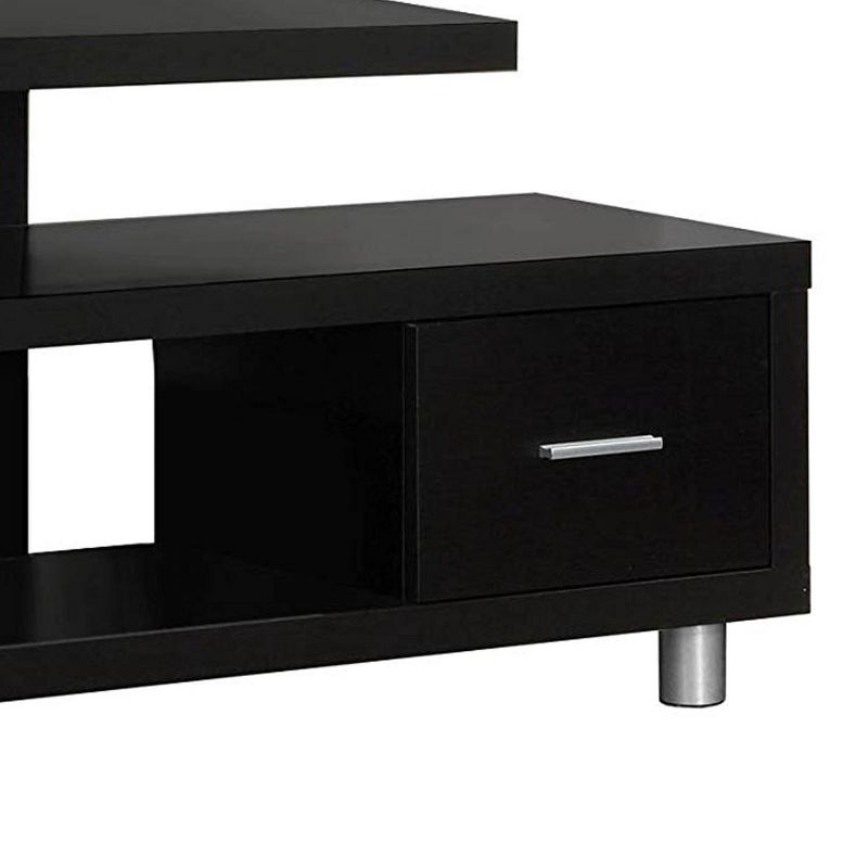 Monarch Specialties Inc. Durable Modern Open Concept Center TV Stand, Cappuccino, 3 of 6