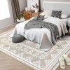 Boho Area Rugs Washable Bordered Accent Carpet Non Slip Non Shedding Stain Resistant Floor Cover Soft Indoor Mat for Bedroom Living Room - 2 of 4
