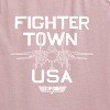 Women's Top Gun Property Of Fighter Town Graphic Racerback Tank - Heather Orchid - 1X - 2 of 4