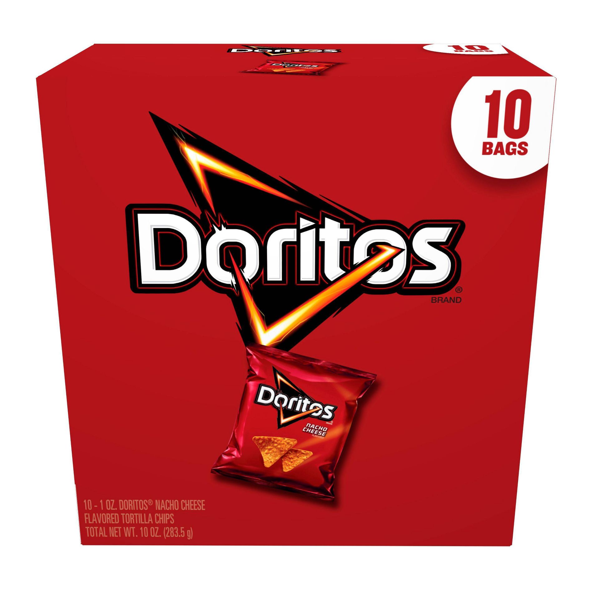 Doritos Nacho Cheese Flavored Tortilla Chips - 10oz/10ct