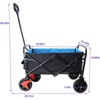 RISOKEYS Foldable Wagon Cart,with - Heavy-Duty Steel Frame & 600D Polyester,Folding Design for Beach, Camping,Groceries - 3 of 4