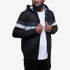 CULTURA Mens' Full Zip Hooded Striped Cardigan Sweater With Faux Shearling Lining - 4 of 4