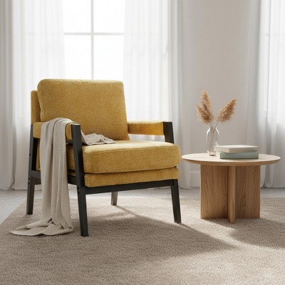 Homy Casa Modern Accent Chair with Soft Chenille Upholstery and Solid Wood Frame
