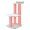 Noba 34 Inch Classic Comfort for Indoor Modern Premium Cats and Kittens Scratching Tower Larger Base for Better Stability, (Furs: White, Rope: Pink) - 4 of 4
