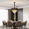 Whizmax Modern New Crystal Chandelier, Black and Gold Glass Lamp, Suitable for Bedroom, Living Room, Study Room - 3 of 4