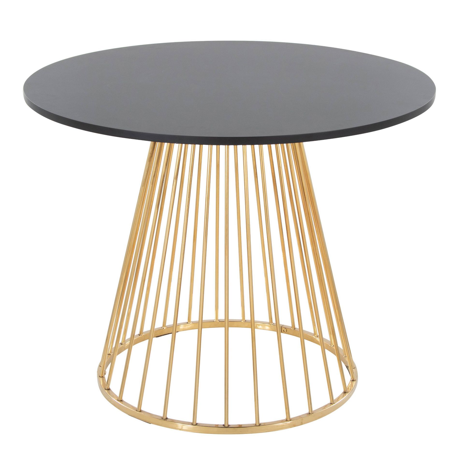 LumiSource Canary MDF Dining Table Gold/Black
