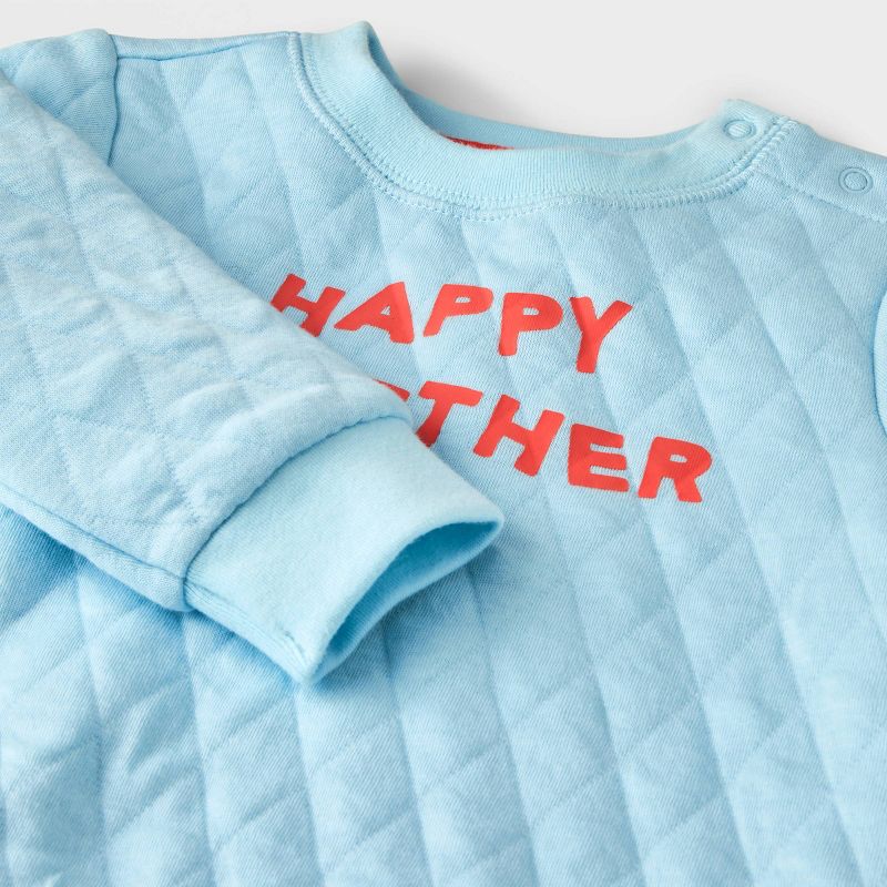 Baby &#39;Happy Together&#39; Graphic Top &#38; Bottom Set - Cat &#38; Jack&#8482; Blue, 4 of 8