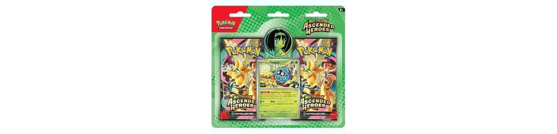 Pokemon TCG Trading Card Game Mega Evolutions Ascended Heroes 2 Packs, 1 Promo Card and one Coin (Erika's Tangela)