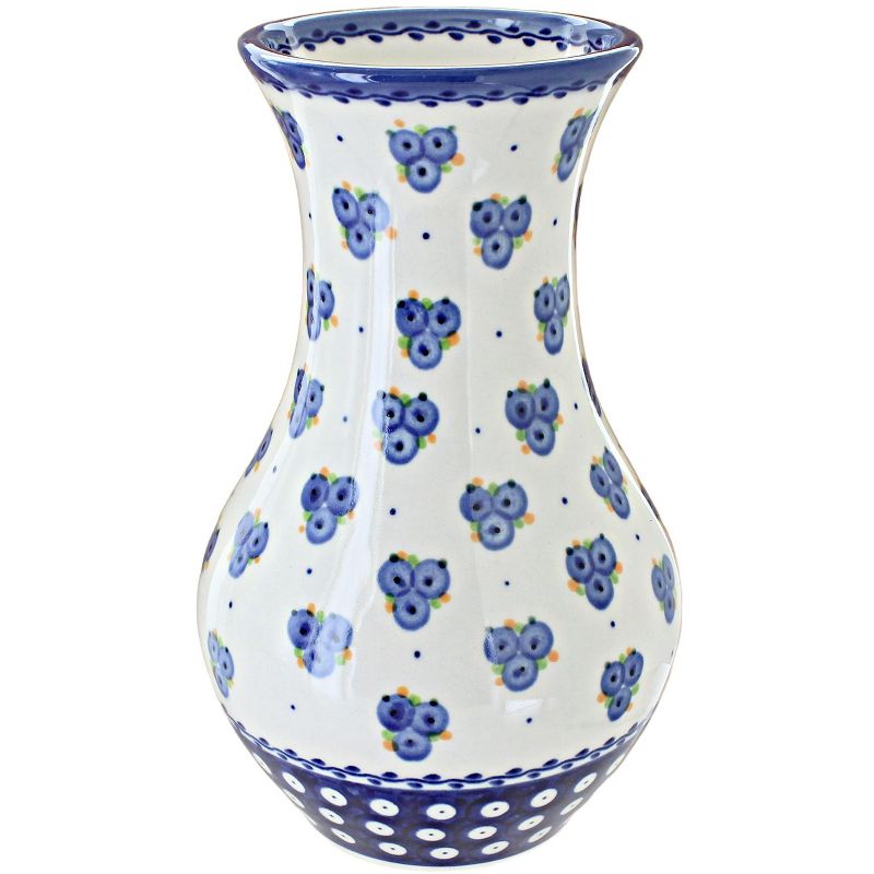 Blue Rose Polish Pottery W04 Galia Vase, 1 of 2