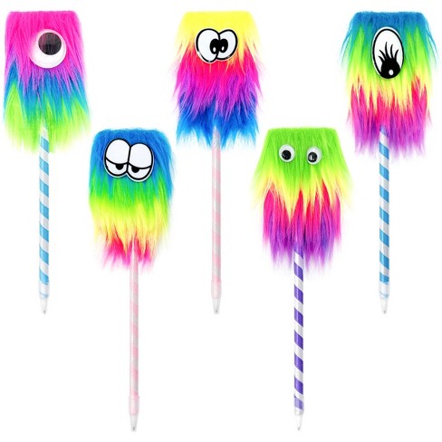 Wrapables Fluffy Rainbow Monster Pens (Set of 5) - image 1 of 4