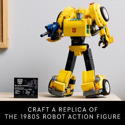 LEGO Icons Transformers Bumblebee Yellow and Black Collectible Building Set