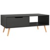 vidaXL Coffee Table Grey Engineered wood, MDF 39.4 x 19.5 x 16.9 in - 4 of 4