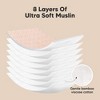 KeaBabies 5pk Organic Softe Muslin Burp Cloths for Baby Girls and Boys, Large Absorbent Burping Cloths for Babies, Baby Burp Clothes - 4 of 4