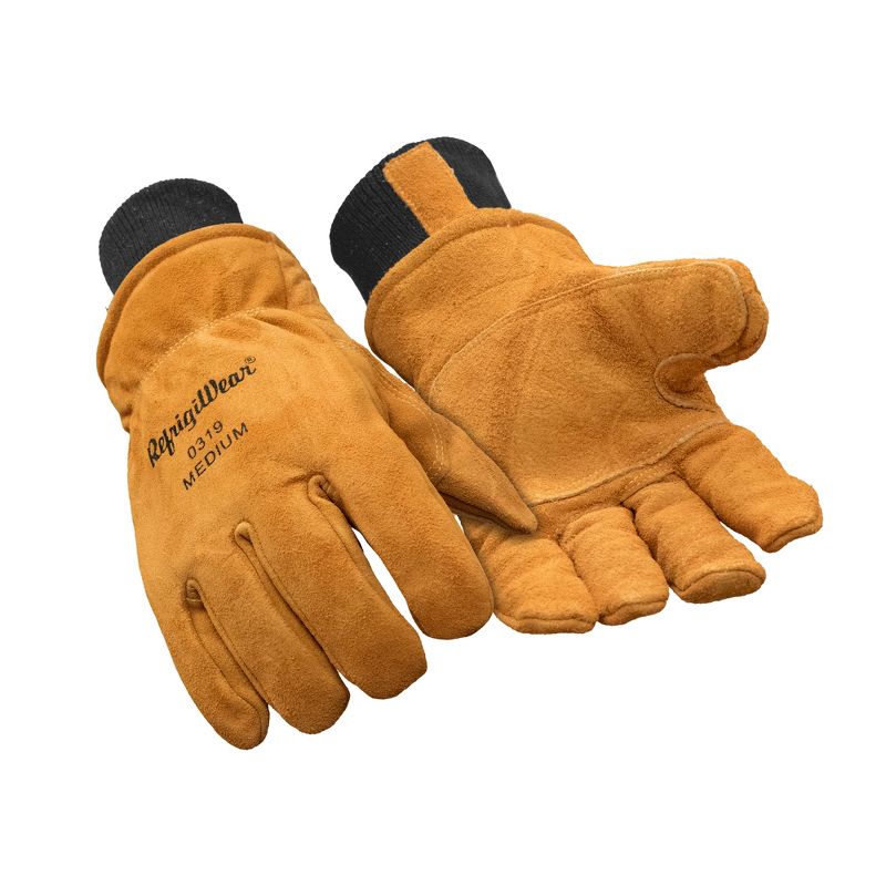 RefrigiWear Warm Fleece Lined Fiberfill Insulated Cowhide Leather Work Gloves, 1 of 7