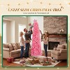 VINGLI 7.5ft Pink Pencil Christmas Tree, 1075 Tips, Metal Stand, Slim for Home Office Party Decor - 4 of 4