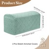 Unique Bargains Non-Slip Stretch Jacquard Couch Armrest Slipcovers 2 Pcs - 2 of 4