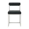 HomeRoots Set of Two Gray And Silver Upholstered Polyester Open Back Dining Side Chairs - 4 of 4