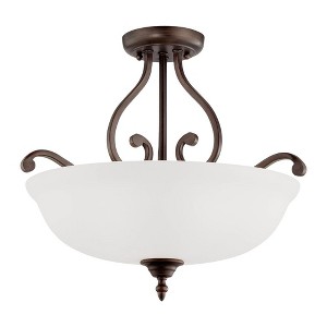 Millennium Lighting Courtney Lakes 3 - Light Flush Mount in  Rubbed Bronze - 1 of 1