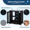 TIRAMISUBEST 30-inch bathroom vanity with a soft close glass door, adjustable shelves, and three drawers - 4 of 4
