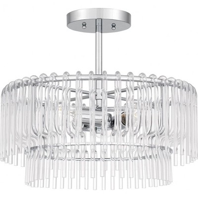 Quoizel Lighting Tayshia 3 - Light Semi-Flush Mount in  Polished Chrome