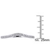 EVERLY JEWELRY | 10K White Gold 1/10 CT TW Ladies Diamond Curved Wedding Band - 3 of 3