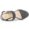 Allegra K Women's Slingback Platform Chunky High Heel Adjustable Buckle Strap Sandals - 4 of 4