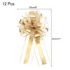 Unique Bargains Large Pull Bow Metallic Gift Wrapping Ribbon for Wedding 12 Pcs - 2 of 4