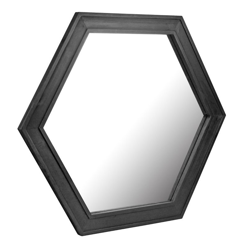 Wooden Hexagon Decorative Wall Mirror - Stonebriar Collection, 2 of 7