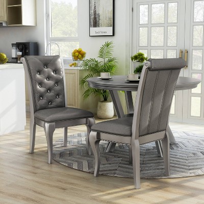 2pk Samantha Tufted Scrolled Back Side Dining Chair - HOMES: Inside + Out